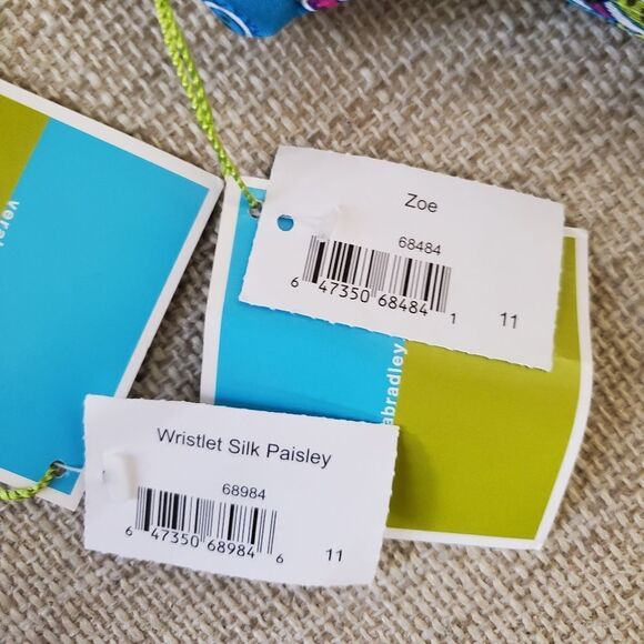 Vera Bradley Zoe Silk Paisley Shoulder Bag & Wristlet - Picture 13 of 13